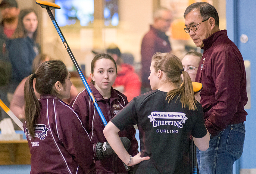 MacEwan's women's curling rink will be vying for a medal at the CCAA championship in Leduc, starting Saturday (Len Joudrey photo).