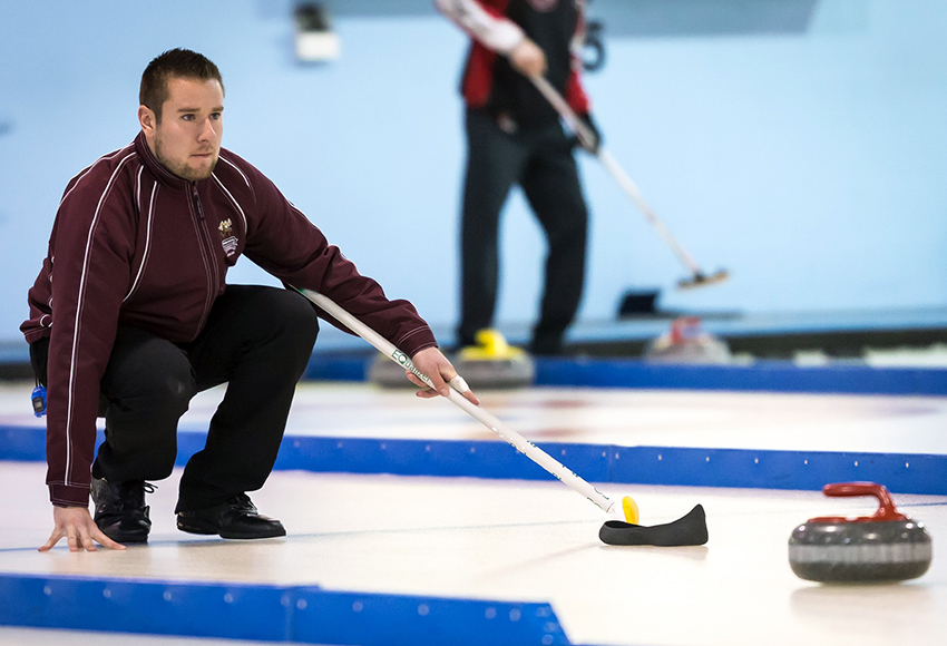 Jordan Semen will again skip and throw second stones for the MacEwan mixed rink at the ACAC Winter Regional this weekend at Avonair Curling Club (Nick Kuiper photo).