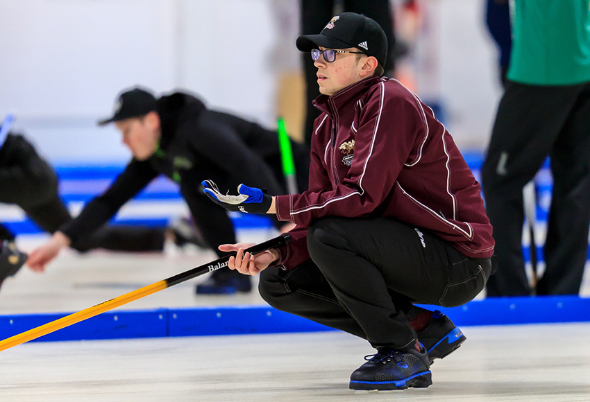 Skip Riley Ross guided the MacEwan men's team to a 4-2 record during the ACAC Fall Regional in Lloydminster over the weekend. It's more wins than the rink had through two Regional events combined in 2018-19 (Robert Antoniuk photo).