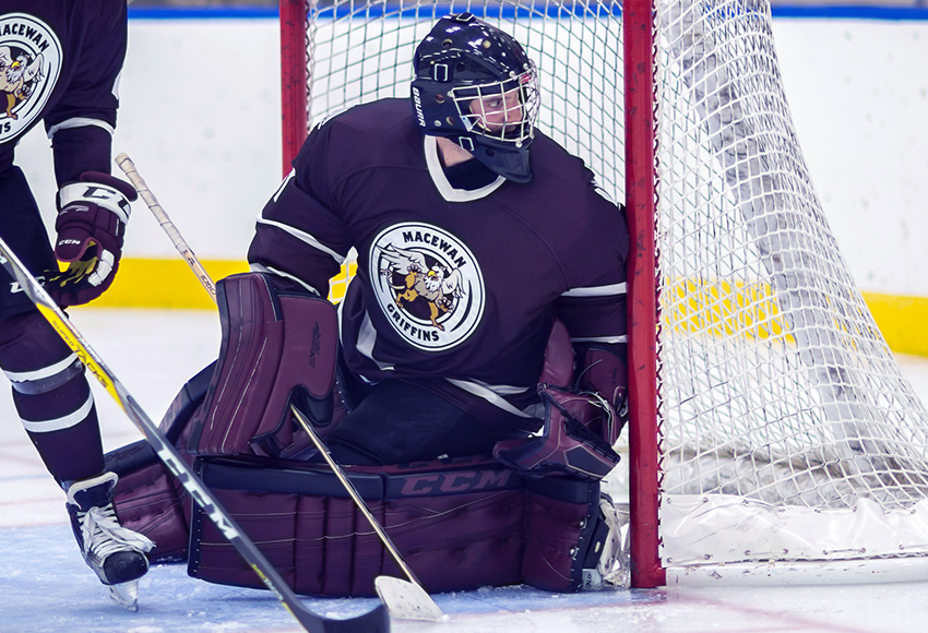 Chris Wray is in the final season of his solid five-year university career with the MacEwan Griffins (Len Joudrey photo).