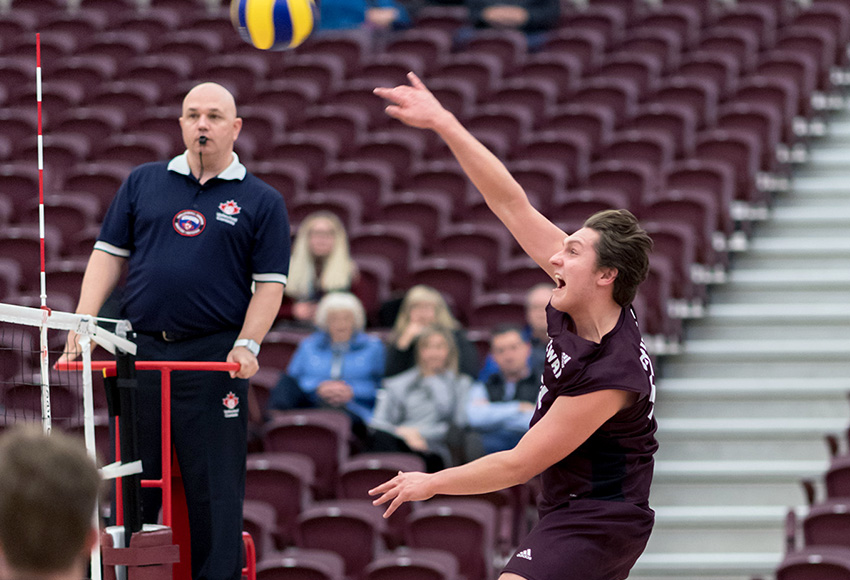 Jordan Krause came MacEwan a lift off the bench in Friday's match at UBC, but it wasn't enough for the Griffins to overcome a rusty performance (Chris Piggott photo).