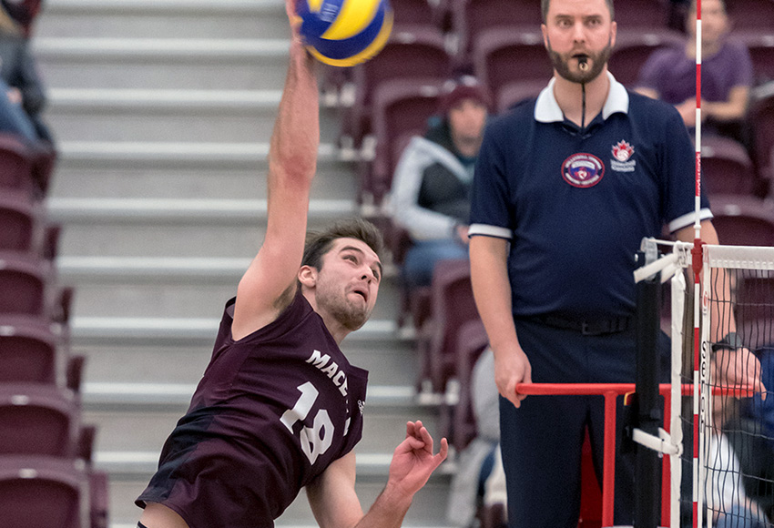 Mark Ritter is back with the Griffins this season after rehabbing a back injury that almost forced him to quit volleyball in 2015 (Chris Piggott photo).