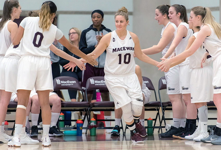 Kerilynn MacLennan has grown into a huge role model for younger Griffins players both on and off the court. She will play her final university game this Saturday (Chris Piggott photo).