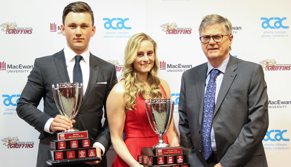 Heim, Belland win major awards at annual MacEwan Athletics banquet