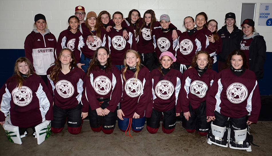 The inaugural Junior Griffins girls hockey team wrapped up a fun, successful season (Handout).