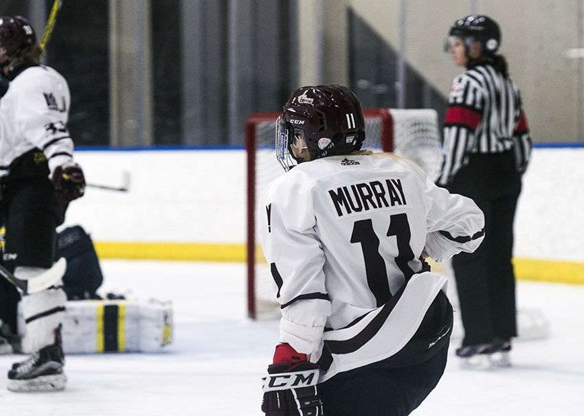 Amanda Murray scored the first goal of her ACAC career, while fellow MacEwan rookies Natalie Bender and Keely Vachon also made big impacts in a 2-0 win over NAIT on Saturday (Matthew Jacula photo).