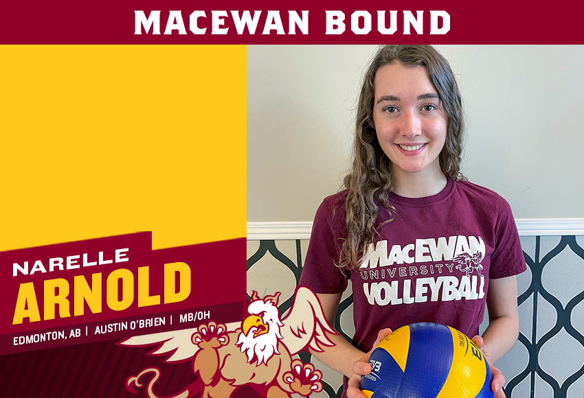 A provincial championship all-star with the Pandas U18 club, Narelle Arnold can play either middle blocker or outside hitter for the Griffins.