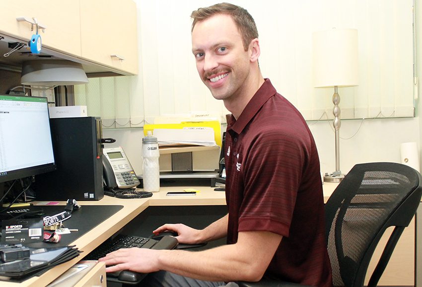 Greg Curran is hard at work in his new role as MacEwan's Athletics Event Co-ordinator.