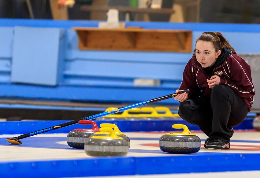 Ashton Simard led the Griffins to a perfect 6-0 record at the ACAC Winter Regional held at the Avonair Curling Club Jan. 25-27 (Robert Antoniuk photo).