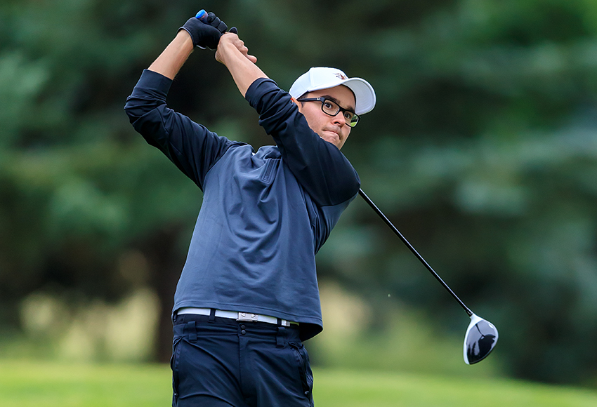 Justin Berget won silver at the PING CCAA national championship last Friday - the first podium by a Griffins golfer in program history (Robert Antoniuk photo).