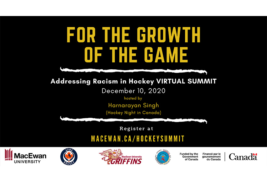 MacEwan-hosted 'For the Growth of the Game' summit will address racial discrimination in hockey