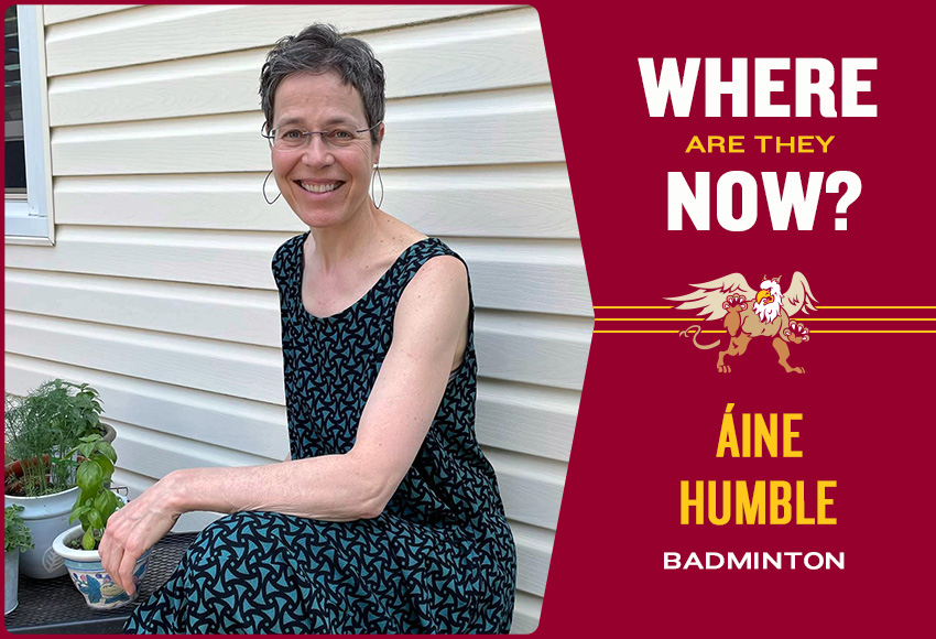 Áine Humble won two CCAA national badminton titles when she was a student-athlete at MacEwan from 1987-89 and is now a distinguished professor and academic in the department of family studies and gerontology at Halifax's Mount Saint Vincent University (Courtesy, Áine Humble).
