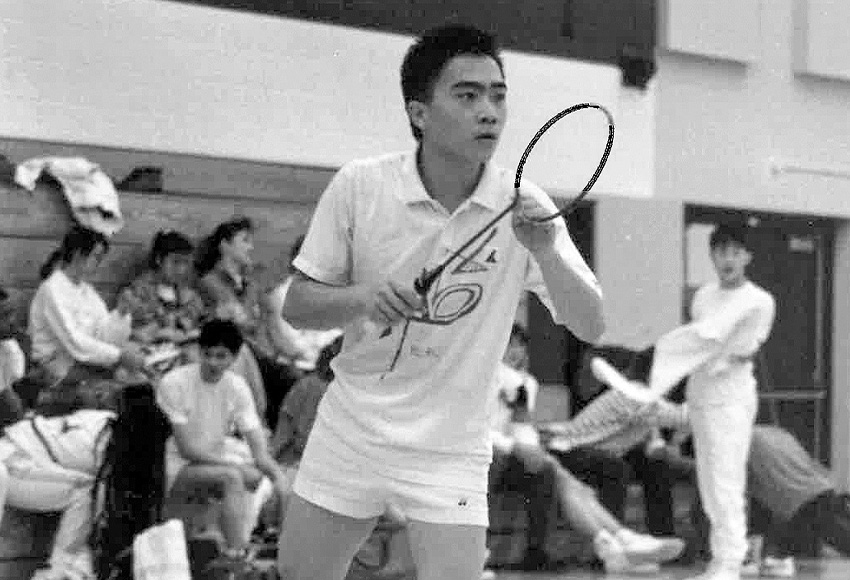 Wen Wang won three-straight CCAA men's singles titles for MacEwan after emigrating from China (File photo).