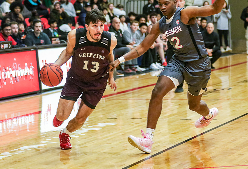 Milan Jaksic and the Griffins will host Brandon in MacEwan's inaugural basketball 'School Day' game on Friday (David Larkins photo).