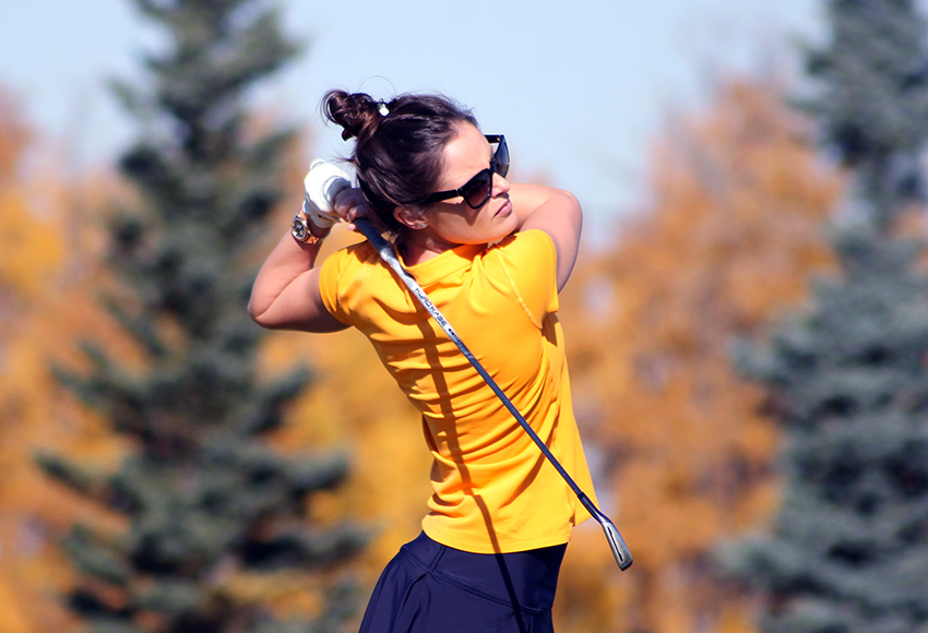MacEwan golfer Elizabeth Stewart will receive the second All-Canadian award of her career on Monday night before the opening round of CCAA nationals tees off on Tuesday in Durham, Ont. (Jefferson Hagen photo).