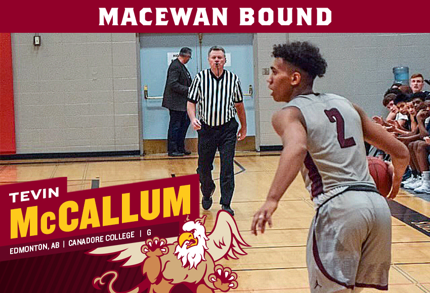 Transfer Tevin McCallum has two seasons of OCAA play under his belt after graduating from Edmonton's Archbishop O'Leary in 2019.