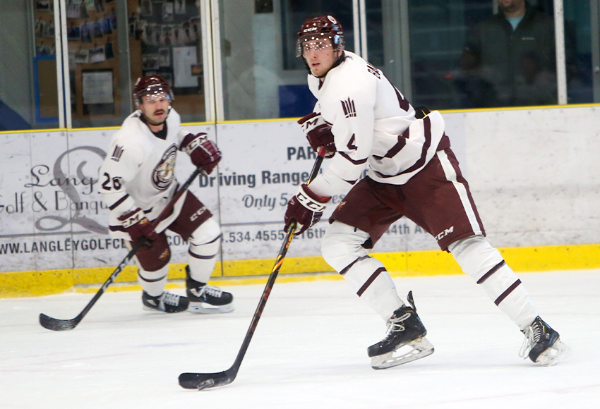 The Griffins were on the losing end of a 5-2 result to Trinity Western on Friday night (Tyler Jones photo).