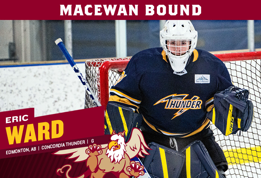 Eric Ward is joining MacEwan this season after playing for the Concordia Thunder in 2022-23 (Courtesy, Concordia Thunder).