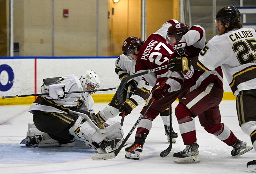 The Griffins lost both sides of the special teams battle in a 4-1 loss to Manitoba on Friday night (Derek Harback photo).