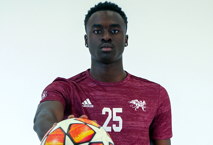 Kelsey Egwu is the fourth Griffins player with FC Edmonton experience (Jaelyn Birch photo).