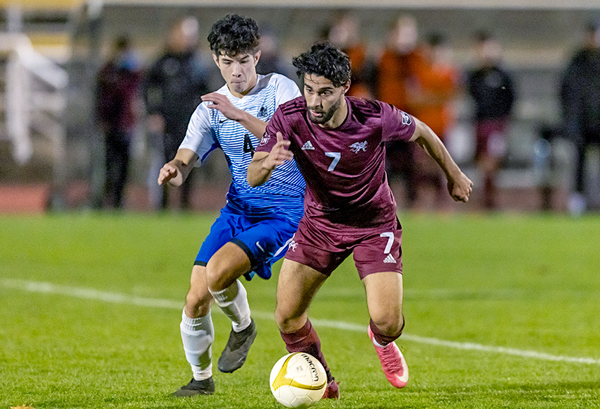 Ricky Yassin scored two goals against Victoria the last time they met at Centennial Stadium in the 2021 playoffs (Armando Tura photo).