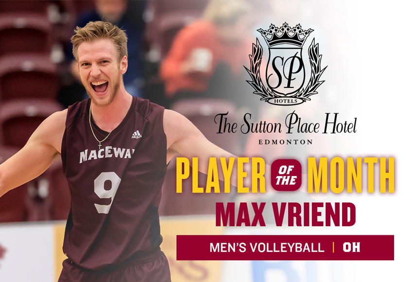 Max Vriend produced 120 kills over 30 sets in January for the Griffins, including a record-breaking 32-kill night last Friday (Robert Antoniuk photo).