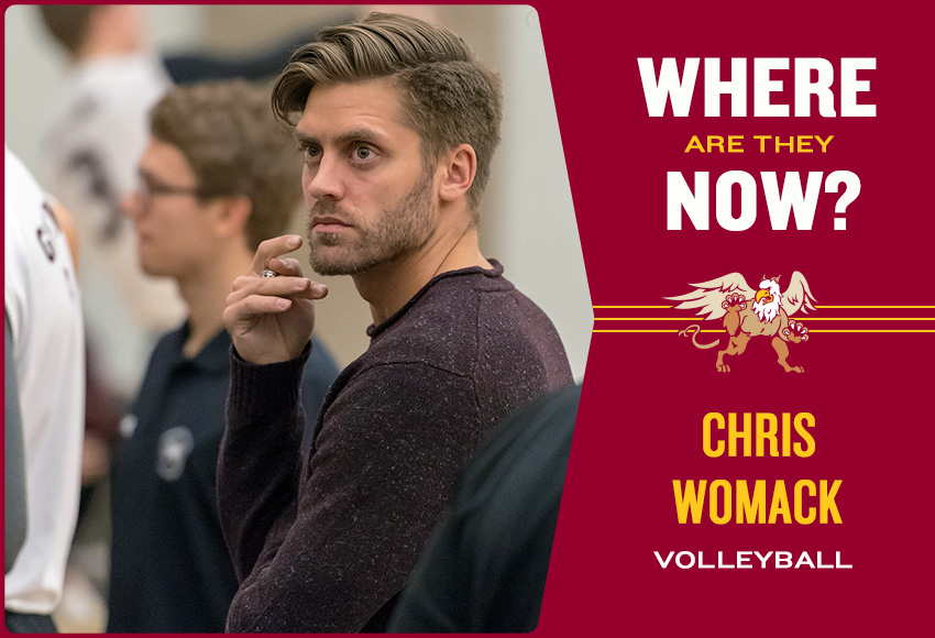 Chris Womack served as an assistant coach with the Griffins men's volleyball team during the 2017-18 and 2018-19 seasons (Chris Piggott photo).