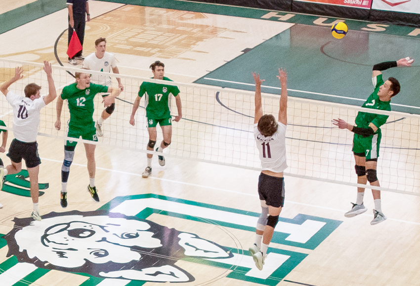 The Griffins had no answer for much of what Saskatchewan did in a straight-sets result on Saturday (Derek Elvin / Electric Umbrella).