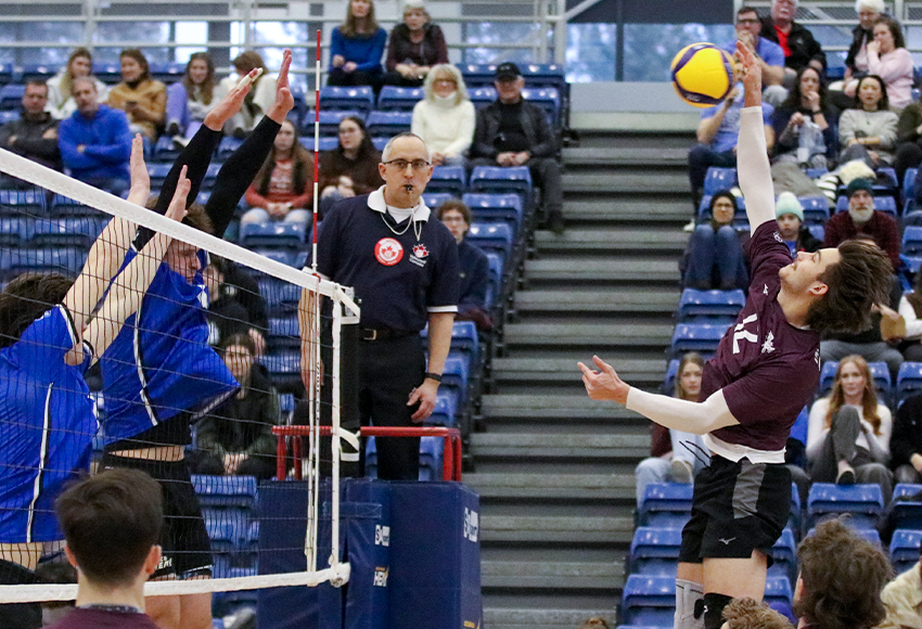Alexei Walisser led the Griffins with 17 kills on Saturday (Will Thompson photo).
