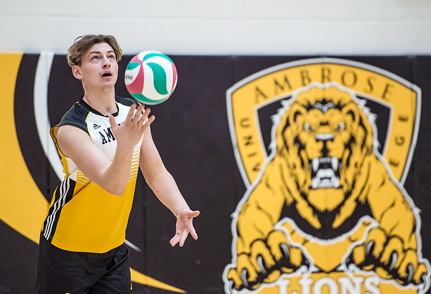 Outside hitter Nicholas Jabusch comes to the Griffins as a transfer from Ambrose University, where he was second in kills on the Lions last season (Alexander Shemtov, Ambrose photo).