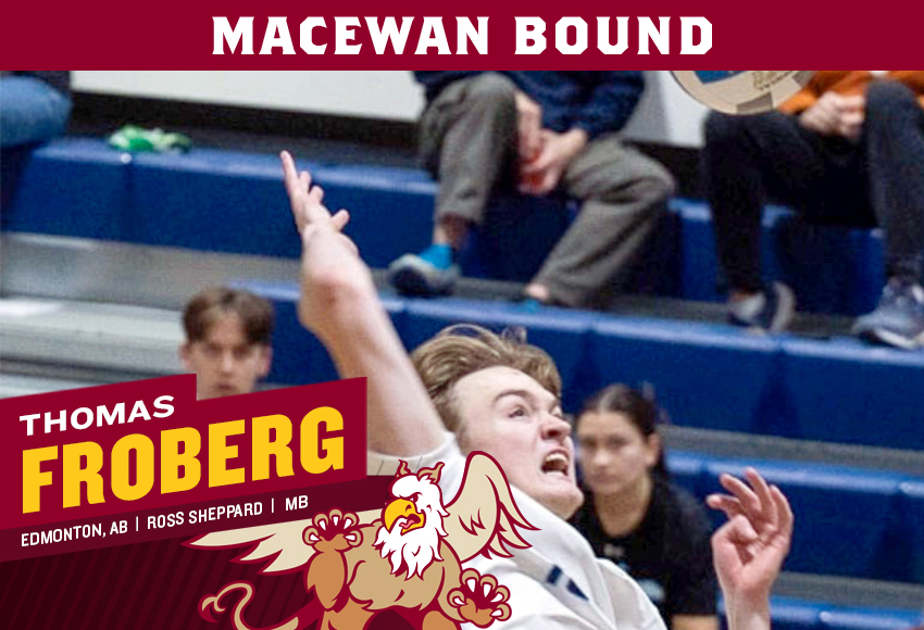 Thomas Froberg has strong potential to make an impact for the Griffins at the middle blocker position.