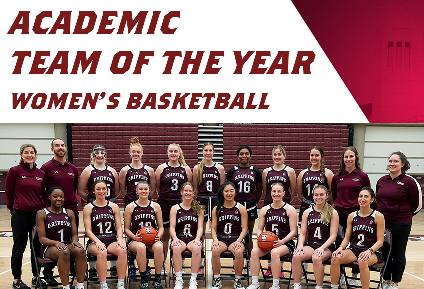 Women's Basketball wins Griffins' Academic Team of the Year award for a third-straight season