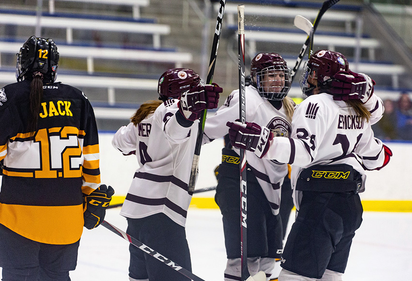 MacEwan improved to 6-0-0-0 on the season after their dominant win over Olds on Saturday (Joel Kingston photography).