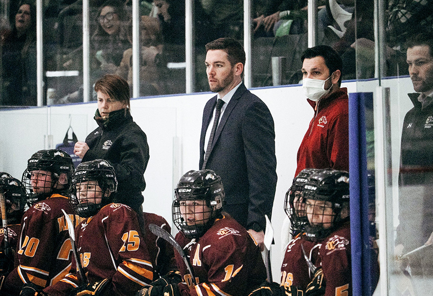 Twice named ACAC women's hockey coach of the year during a five-year stint with the Olds College Broncos, Chris Leeming will be behind the Griffins bench in 2022-23 (Olds College photo).