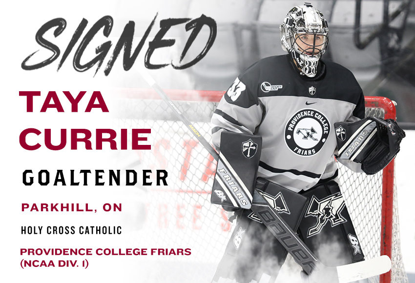Griffins sign history-making OHL draft pick, NCAA transfer Currie to bolster goaltending position