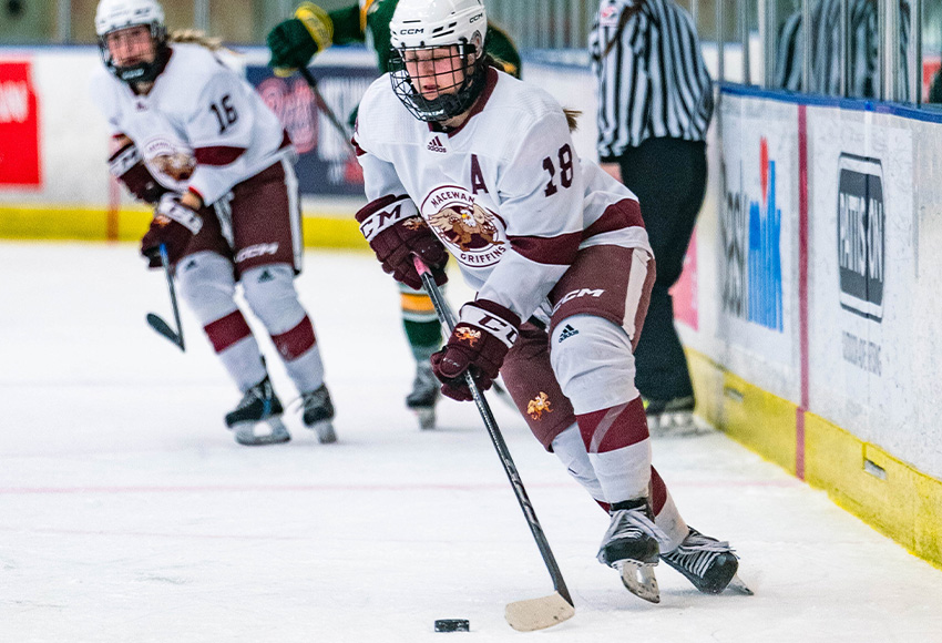 Griffins assistant captain Ali Macaulay scored a goal and added an assist on Friday (Calvin Hui photo).