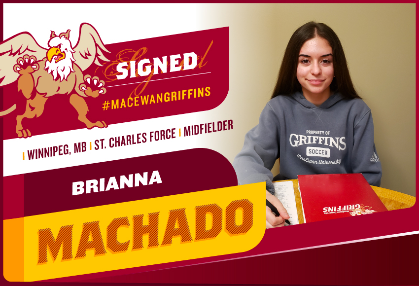 Winnipeg's Brianna Machado has played on Manitoba's top teams throughout her youth. She will bring promising potential to MacEwan's midfield starting in the 2021 Canada West season.