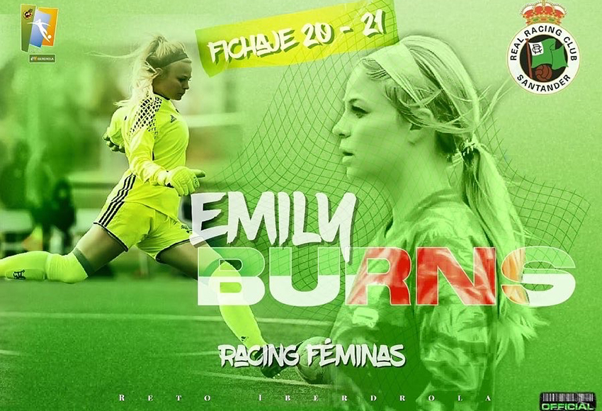 Former MacEwan women's soccer goalkeeper Emily Burns announced last month that she signed her first professional contract with Spanish club Real Racing (Courtesy, Emily Burns).