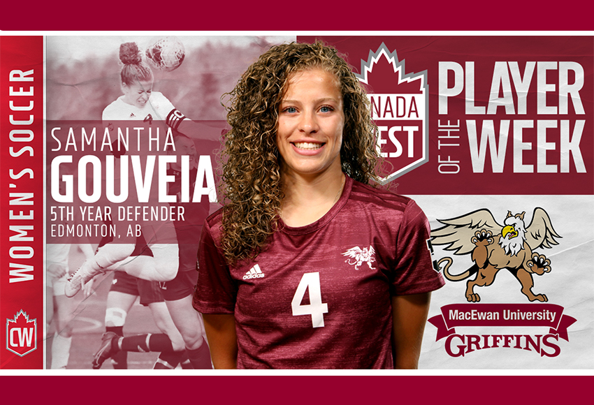 Gouveia named Canada West women's soccer player of the week