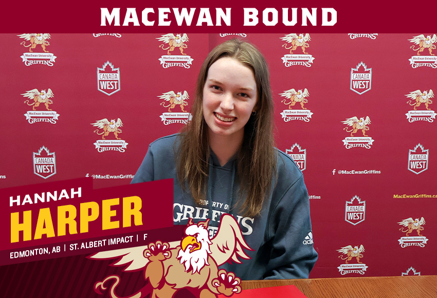 Currently playing League One for the St. Albert Impact, Hannah Harper will bring her elite finishing skills to MacEwan (Jefferson Hagen photo).