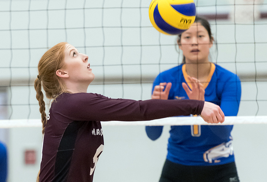 Karly Edgar and the rest of the Griffins will test themselves against top volleyball competition this week during the Griffins/Pandas Invitational, including defending national champion UBC (Chris Piggott photo).