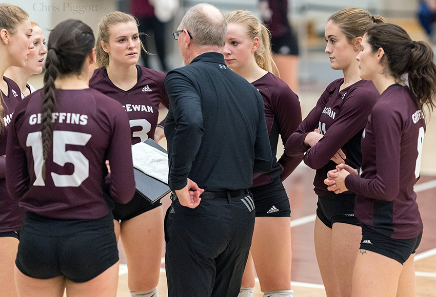 The MacEwan Griffins suffered another tough 3-2 loss in a match they were leading in after late passing breakdowns proved costly (Chris Piggott photo).
