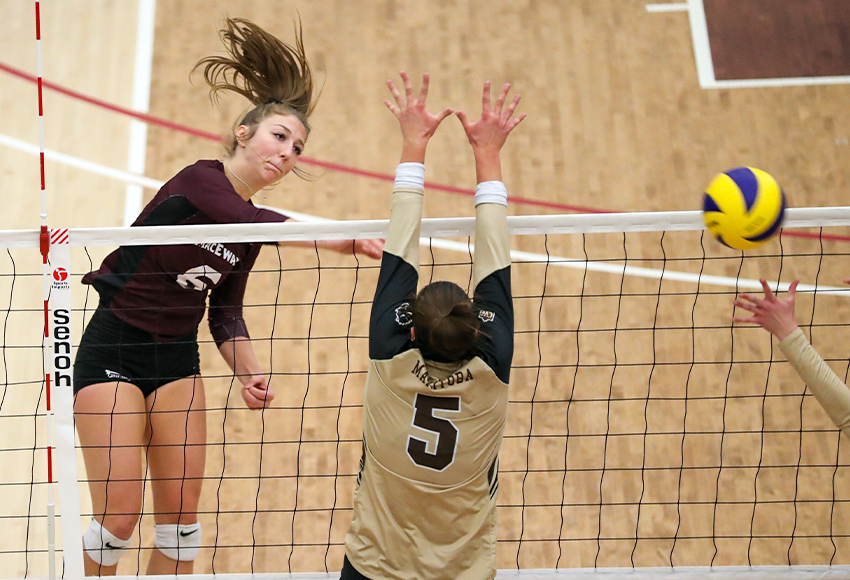 Haley Gilfillan has shown the ability to impact the court in many different areas for the Griffins over her five-year career at MacEwan (Eduardo Perez photo).