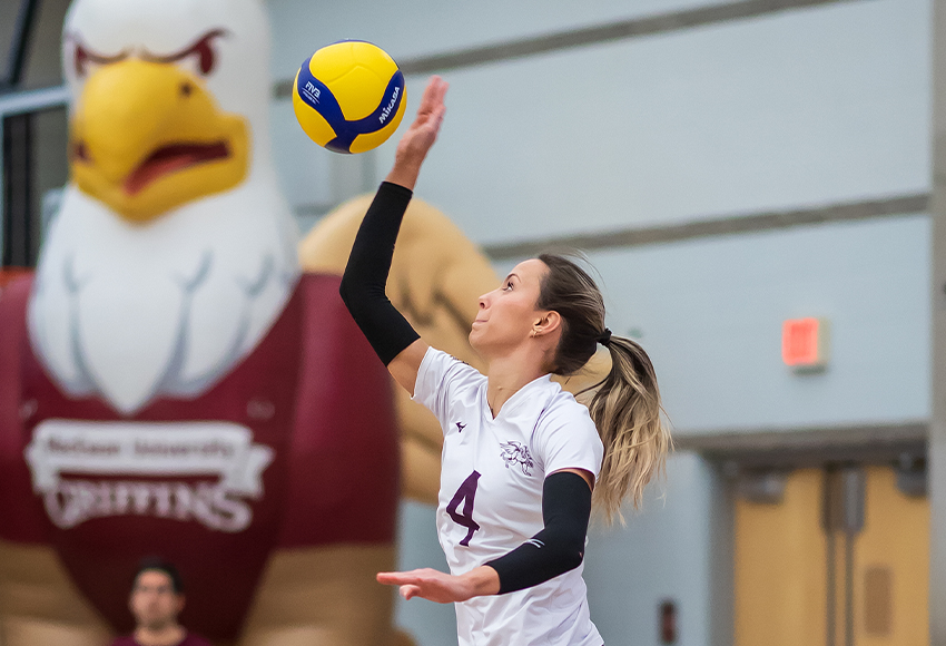 Madison Hoppus set a goal at age 13 that she would one day play volleyball for MacEwan (Robert Antoniuk photo).