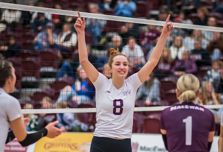 Sarah McGee is the new team captain of the Griffins women's volleyball team (Robert Antoniuk photo).