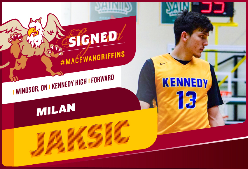 Kennedy High School product Milan Jaksic of Windsor, Ont. has the potential to affect play on both ends of the floor in Canada West, bringing strong rebounding and scoring skills to the Griffins.