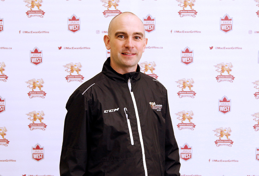 Mike Ringrose posted a 57-35-2-1 record over six seasons as head coach of the Griffins men's hockey team - a tenure that included two ACAC Championships and a transition into the Canada West conference (Jefferson Hagen photo).