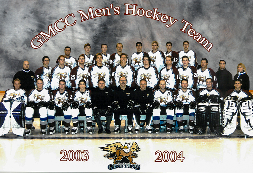 The 2003-04 Griffins men's hockey team was the last one to face Mount Royal in a playoff series, sweeping them in the ACAC semifinal before winning the program's first championship.