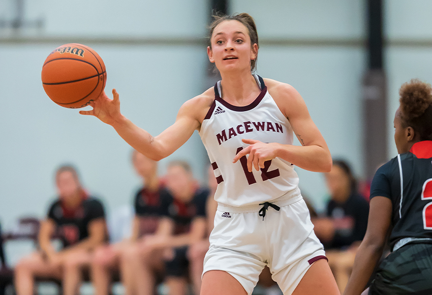 Noelle Kilbreath is excited to get back in the lineup for the Griffins, set to play her first game since Jan. 21 when MacEwan opens the 2023-24 Canada West season vs. MRU on Friday (Robert Antoniuk photo).
