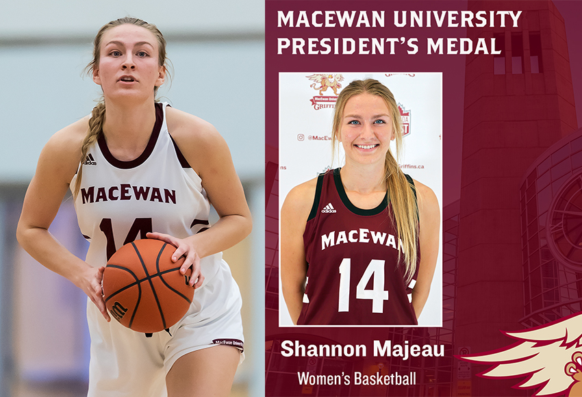 Shannon Majeau capped a terrific final university season with the MacEwan University President's Medal on Monday.